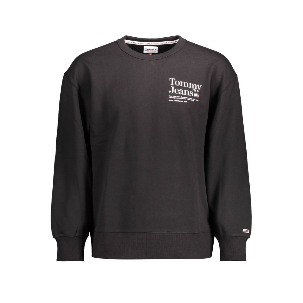 Black Cotton Men Sweater-Tommy Hilfiger-LabelTerrace.com