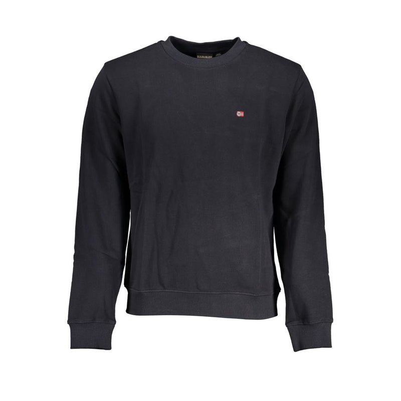 Black Cotton Men Sweater-Napapijri-LabelTerrace.com