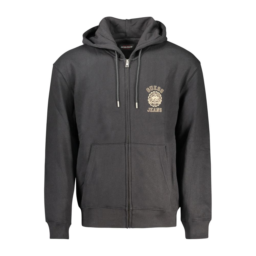 Black Cotton Men Sweater-Guess Jeans-LabelTerrace.com