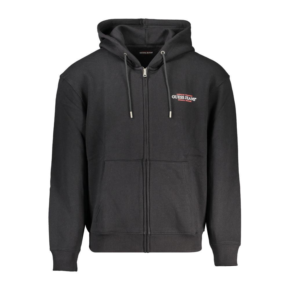 Black Cotton Men Sweater-Guess Jeans-LabelTerrace.com