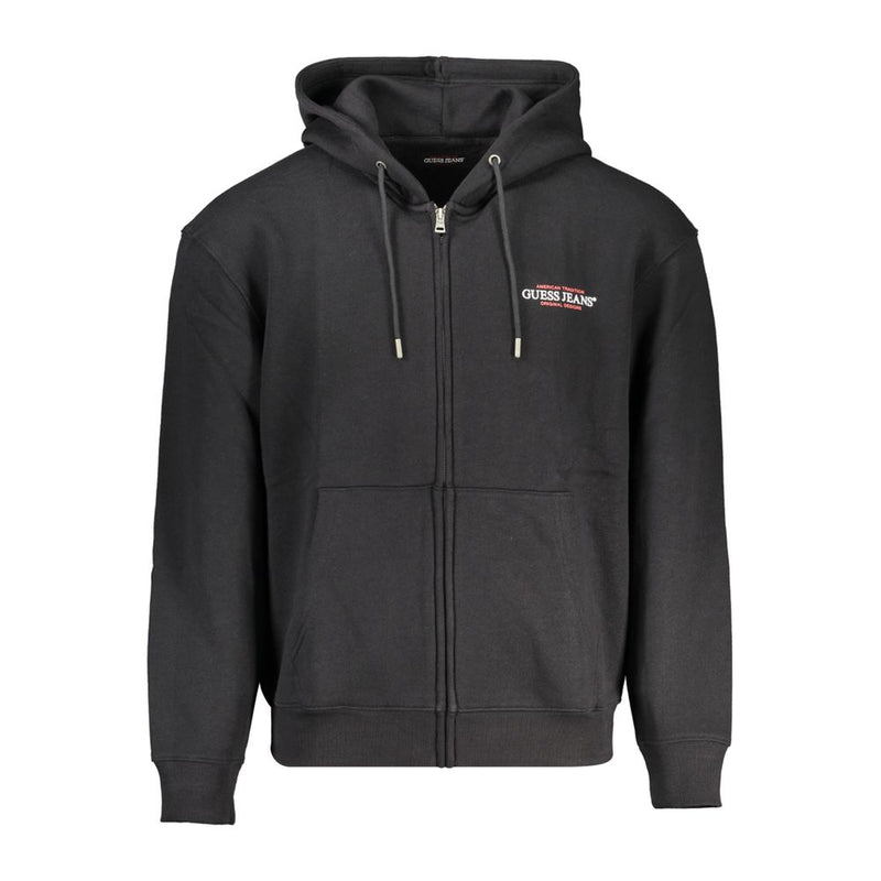 Black Cotton Men Sweater-Guess Jeans-LabelTerrace.com