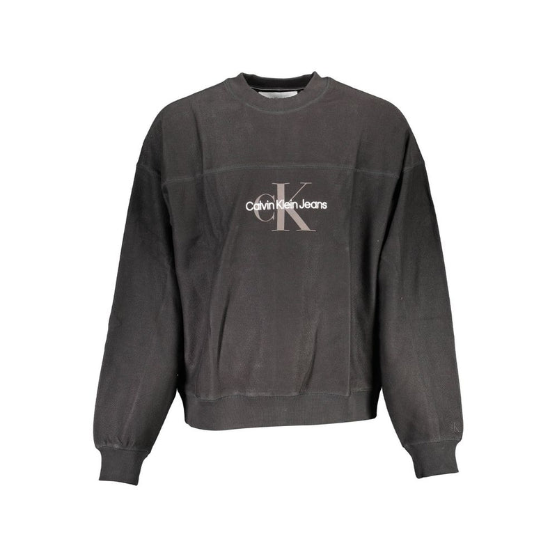 Black Cotton Men Sweater