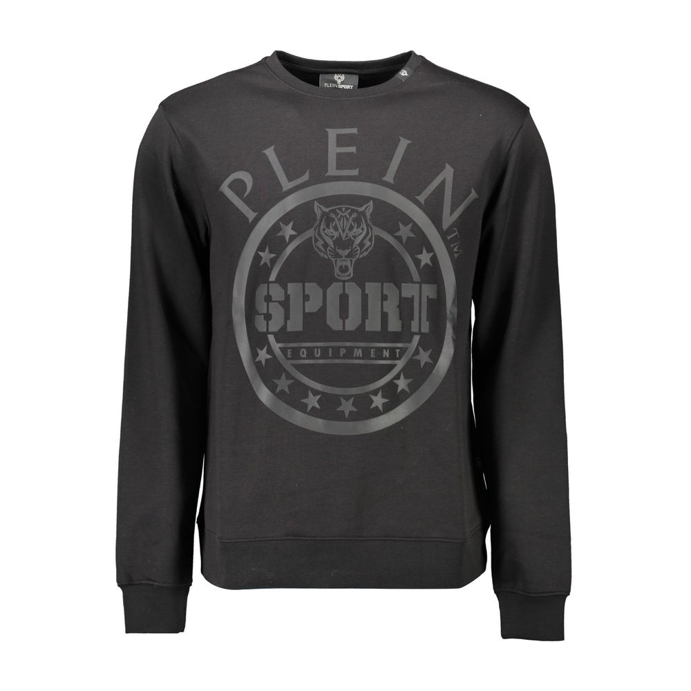 Black Cotton Men Sweater-Plein Sport-LabelTerrace.com