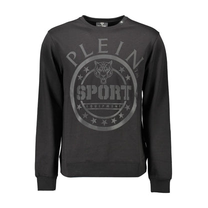 Black Cotton Men Sweater-Plein Sport-LabelTerrace.com