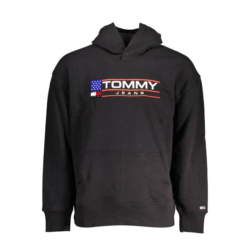 Black Cotton Men Sweater-Tommy Hilfiger-LabelTerrace.com