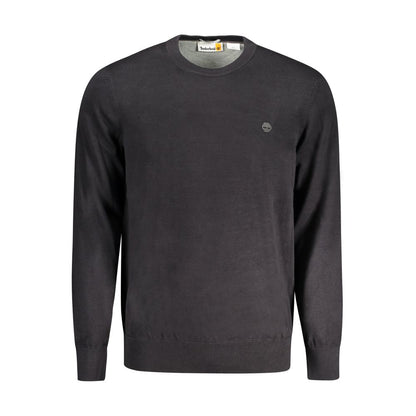 Black Cotton Men Sweater-Timberland-LabelTerrace.com
