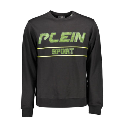Black Cotton Men Sweater-Plein Sport-LabelTerrace.com