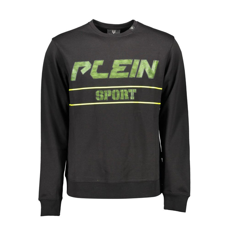Black Cotton Men Sweater-Plein Sport-LabelTerrace.com