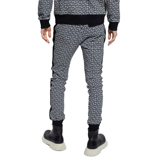 Black Cotton Men Sweatpant-Balmain-LabelTerrace.com