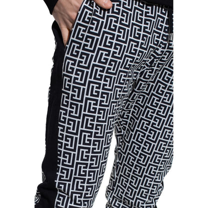 Black Cotton Men Sweatpant-Balmain-LabelTerrace.com