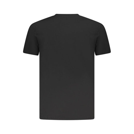 Black Cotton Men T-Shirt