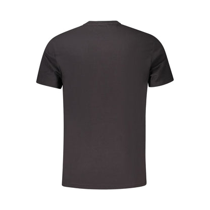 Black Cotton Men T-Shirt