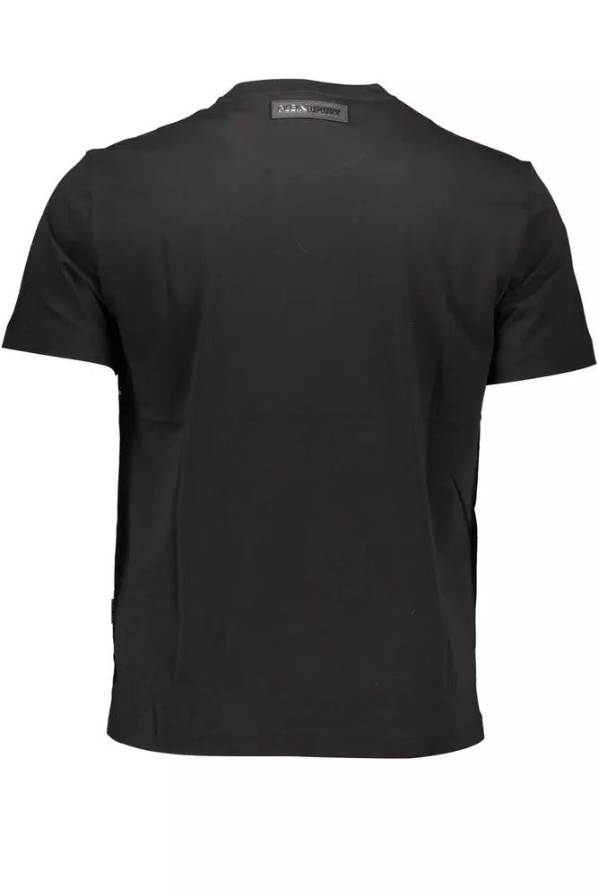 Black Cotton Men T-Shirt-Plein Sport-LabelTerrace.com