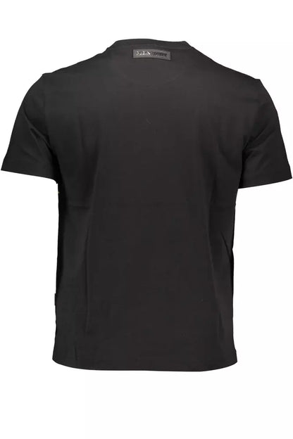 Black Cotton Men T-Shirt-Plein Sport-LabelTerrace.com