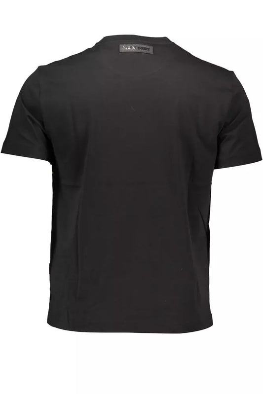 Black Cotton Men T-Shirt-Plein Sport-LabelTerrace.com