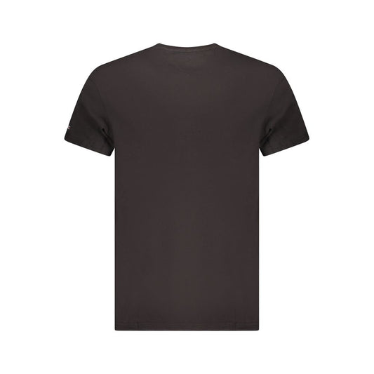 Black Cotton Men T-Shirt