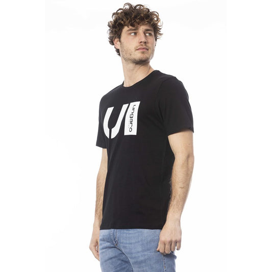 Black Cotton Men T-Shirt-Ungaro Sport-LabelTerrace.com