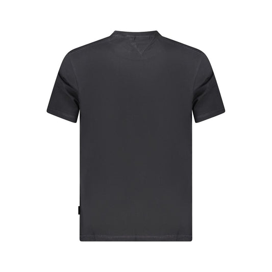 Black Cotton Men T-Shirt