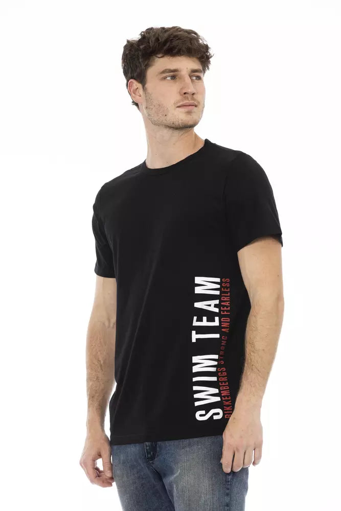 Black Cotton Men T-Shirt-Bikkembergs-LabelTerrace.com
