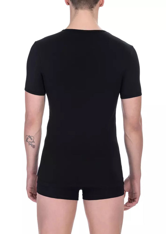 Black Cotton Men T-Shirt-Bikkembergs-LabelTerrace.com