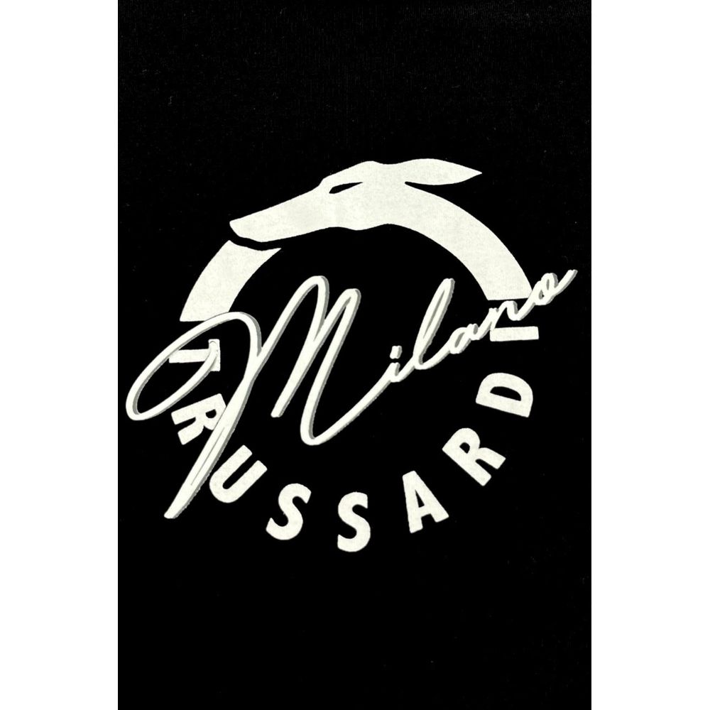 Black Cotton Men T-Shirt-Trussardi Beachwear-LabelTerrace.com