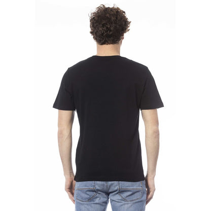 Black Cotton Men T-Shirt-Ungaro Sport-LabelTerrace.com