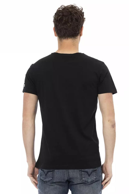 Black Cotton Men T-Shirt-Trussardi Action-LabelTerrace.com