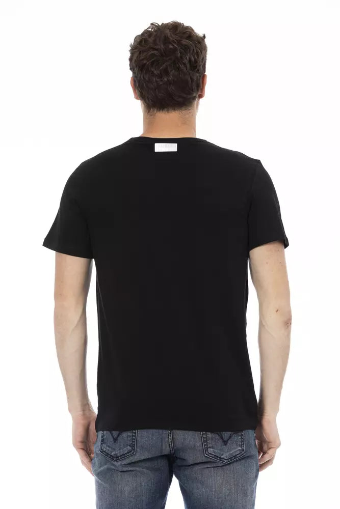 Black Cotton Men T-Shirt-Bikkembergs-LabelTerrace.com