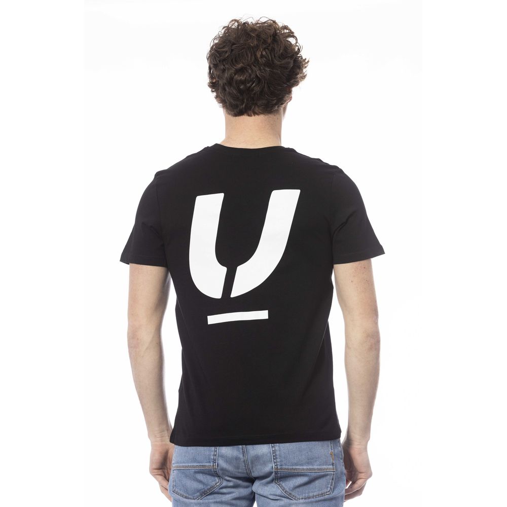 Black Cotton Men T-Shirt-Ungaro Sport-LabelTerrace.com