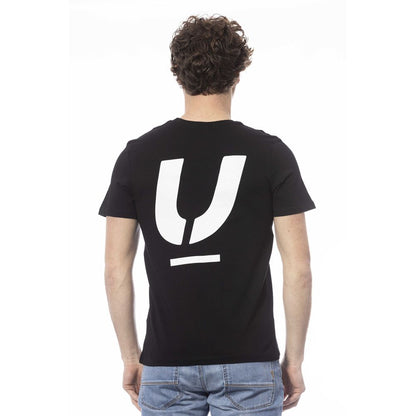 Black Cotton Men T-Shirt-Ungaro Sport-LabelTerrace.com