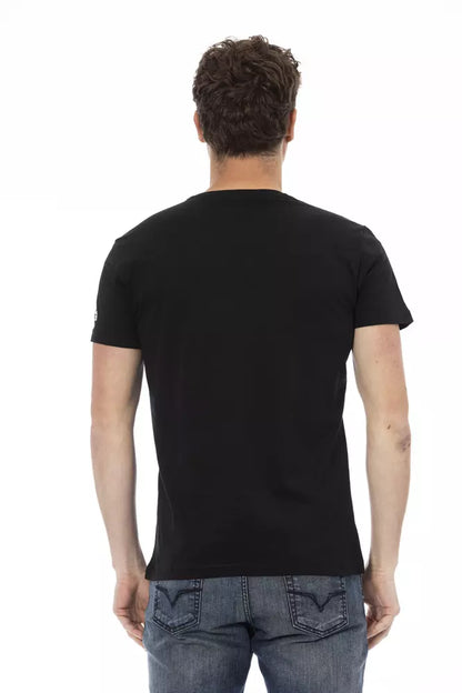 Black Cotton Men T-Shirt-Trussardi Action-LabelTerrace.com