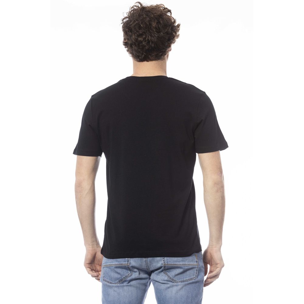 Black Cotton Men T-Shirt-Ungaro Sport-LabelTerrace.com