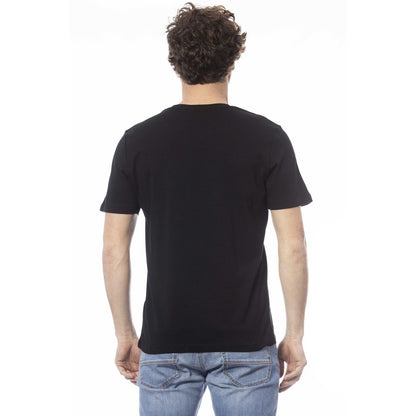Black Cotton Men T-Shirt-Ungaro Sport-LabelTerrace.com