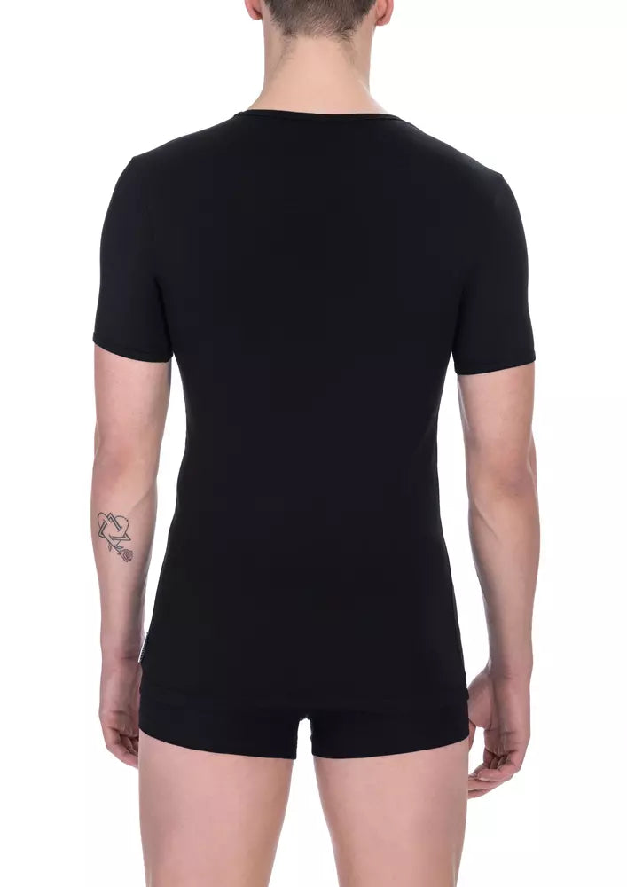 Black Cotton Men T-Shirt Pack-Bikkembergs-LabelTerrace.com