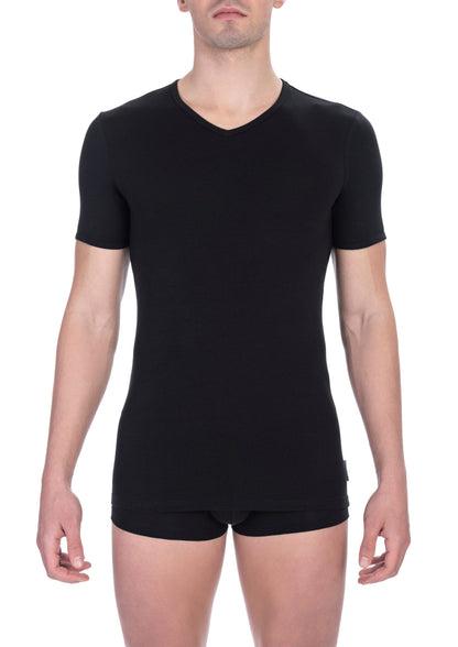 Black Cotton Men T-Shirt-Bikkembergs-LabelTerrace.com