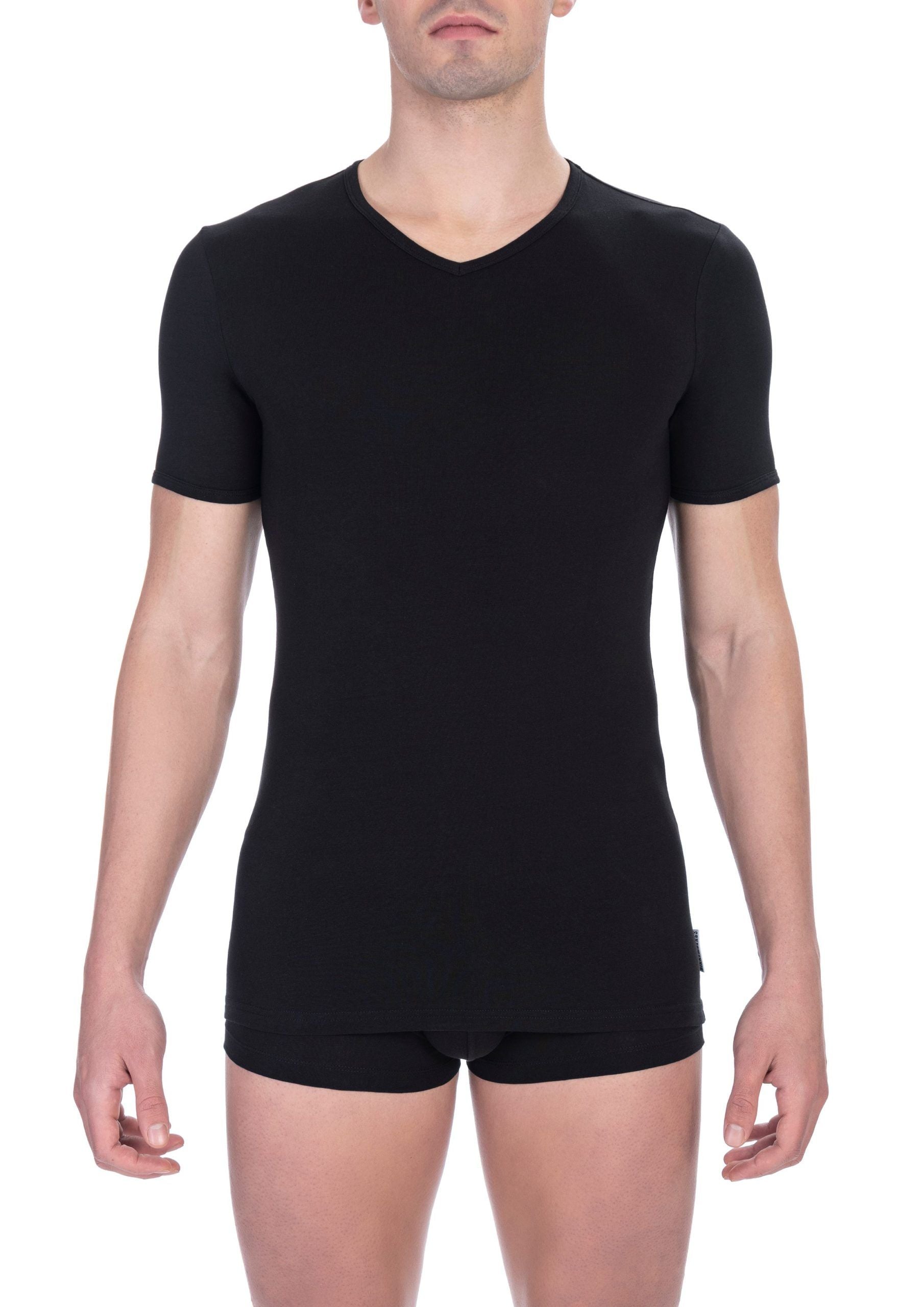 Black Cotton Men T-Shirt-Bikkembergs-LabelTerrace.com