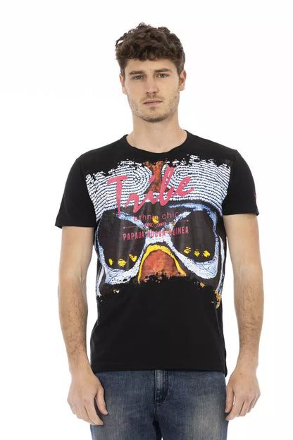 Black Cotton Men T-Shirt-Trussardi Action-LabelTerrace.com