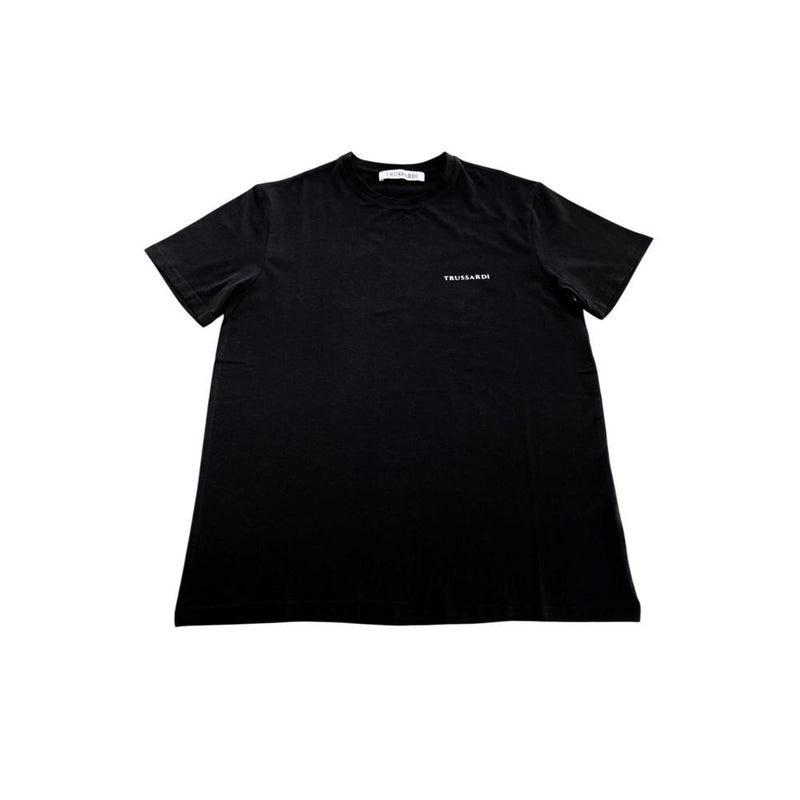 Black Cotton Men T-Shirt-Trussardi Beachwear-LabelTerrace.com