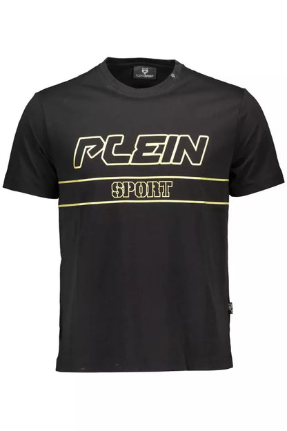 Black Cotton Men T-Shirt-Plein Sport-LabelTerrace.com