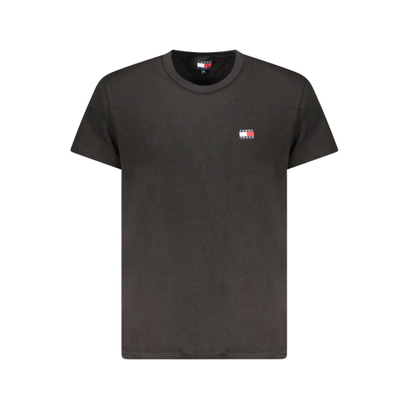 Black Cotton Men T-Shirt
