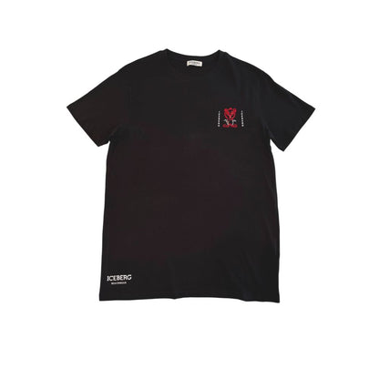 Black Cotton Men T-Shirt-Iceberg-LabelTerrace.com