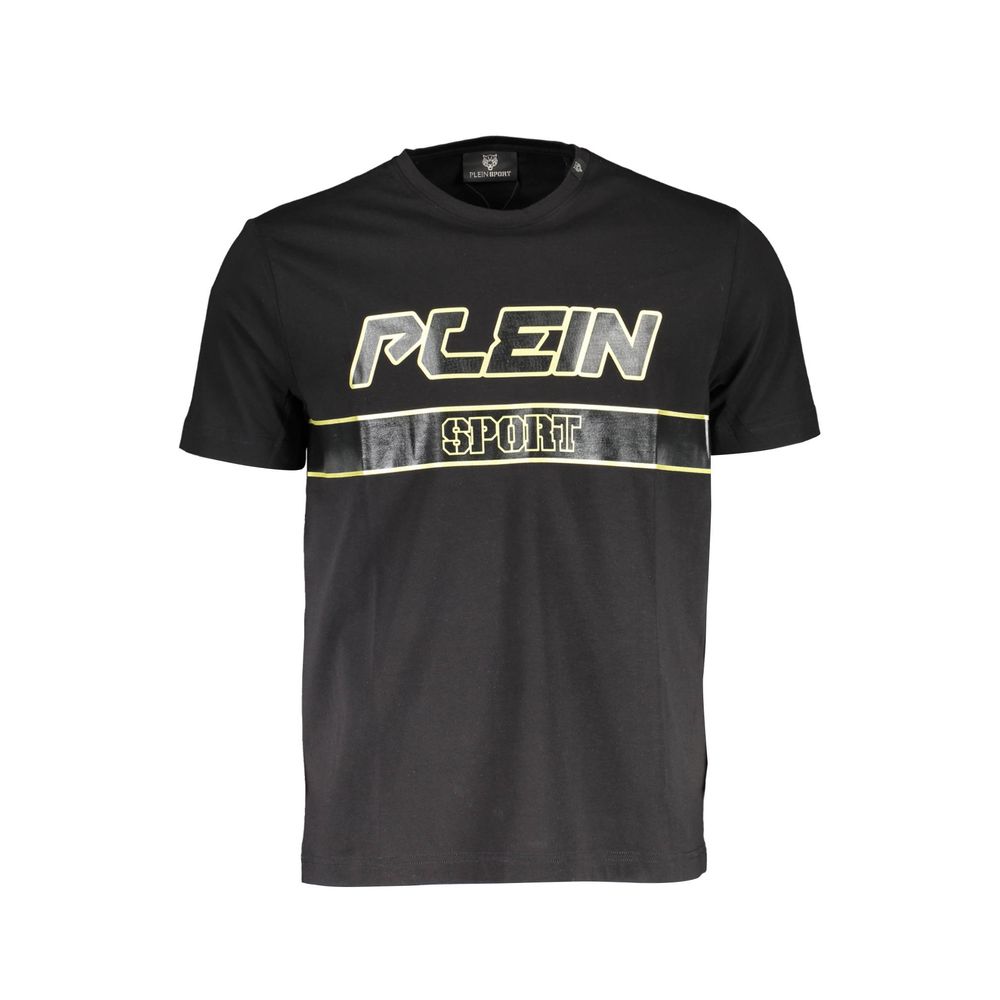 Black Cotton Men TShirt-Plein Sport-LabelTerrace.com