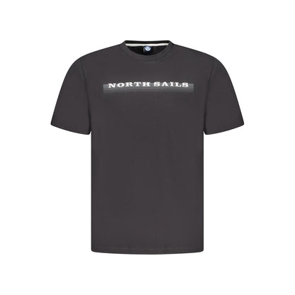 Sort bomuld herre-T-shirt