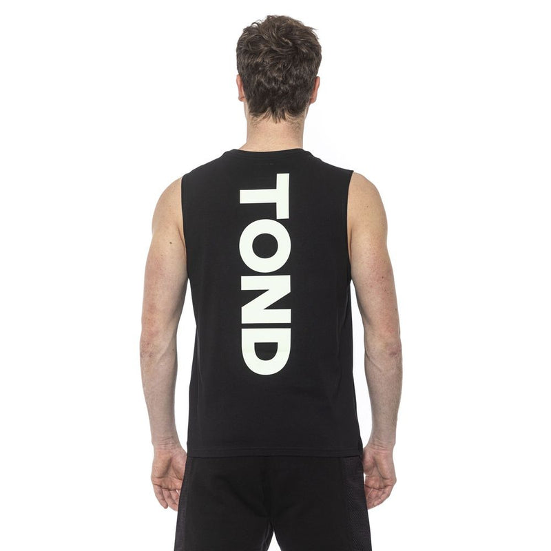 Black Cotton Men Tank Top-Tond-LabelTerrace.com