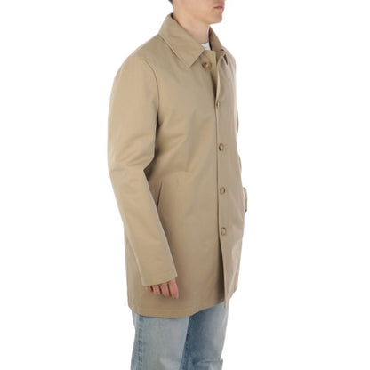 Black Cotton Men's Coat