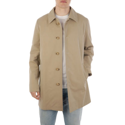 Black Cotton Men's Coat