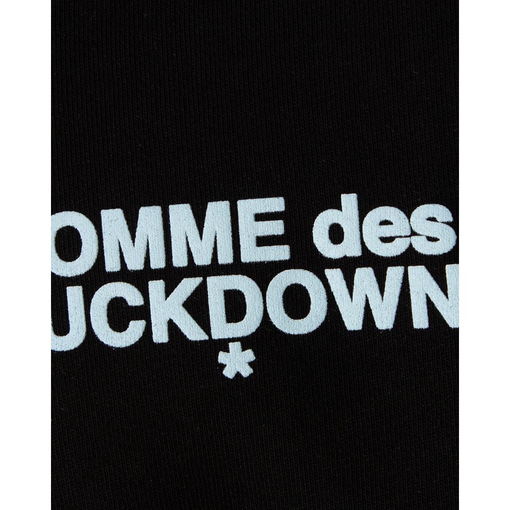 Black Cotton Men's Hooded Sweatshirt-Comme Des Fuckdown-LabelTerrace.com