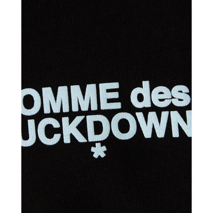 Black Cotton Men's Hooded Sweatshirt-Comme Des Fuckdown-LabelTerrace.com