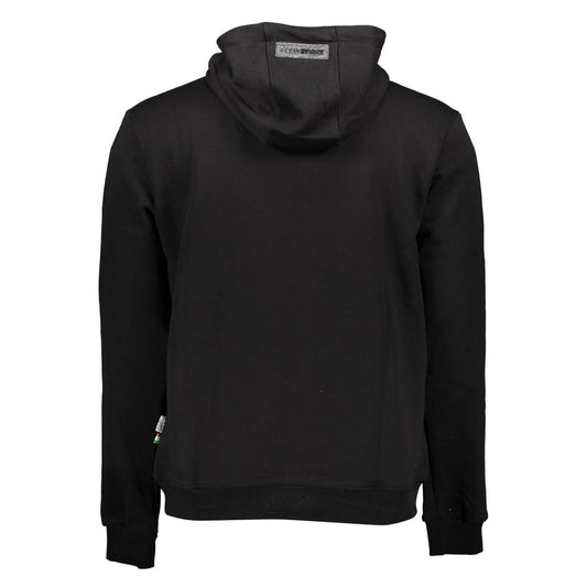 Black Cotton Men's Sweater-Plein Sport-LabelTerrace.com
