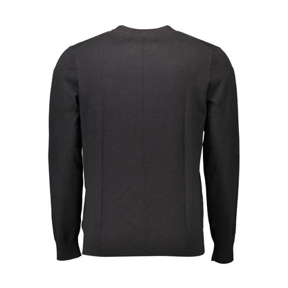 Black Cotton Men's Sweater